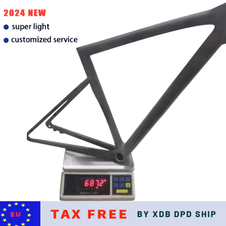 2024 NOVÁ Super Light Hmotnostia T1000 Carbon Road Racing Disk Rám Disk Cycling Bike Disk Brzdenie bicykla Ráme tímu Bike Bike