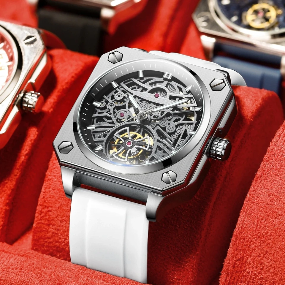2024 Nová top značka Luxury Box Binbond H1133 Tourbillon Mechanical Watch Men