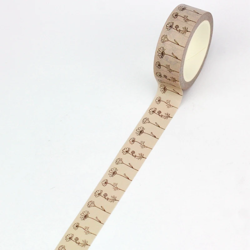 2024 Nové 1 pc 10m dekorácie bylinky a divoké kvety kvetinová umývadla pásky pre scrapbooking denník Masking Tape Cuce Cationery