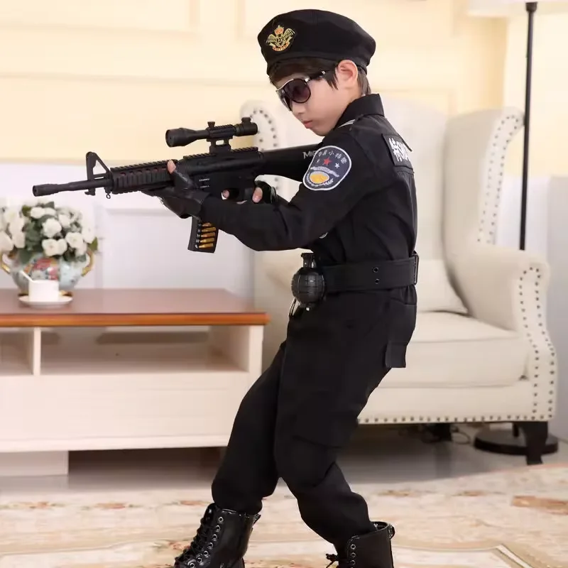 2024 NOVÉ DETI DETSKY DIEVKY Dievčatá vtipné policajné kostýmy KISTI DETI DETICKÉHO Uniformu COSPLAY Obliekanie oblečenie Halloween Party Carnival Darček