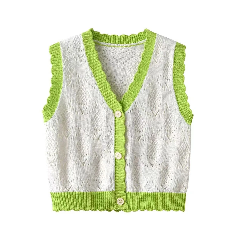 2024 Nové dievčatá a chlapci vest Sweater Škola bavlnená letná batoľa Vest 1 2 3 4 5 6 7 8 9 10 rokov staré detské oblečenie