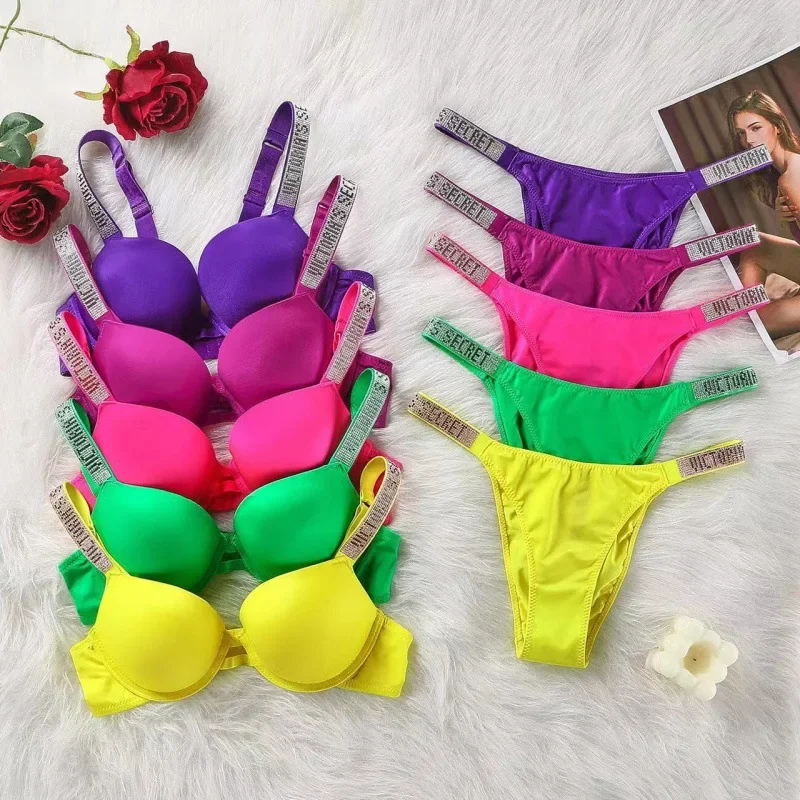 2024 Nové dámske sexy podprsenky a nohavičky Set Pohodlné plynulé priedušné push Up Shapewear Victoria's Secret Lingerie Set