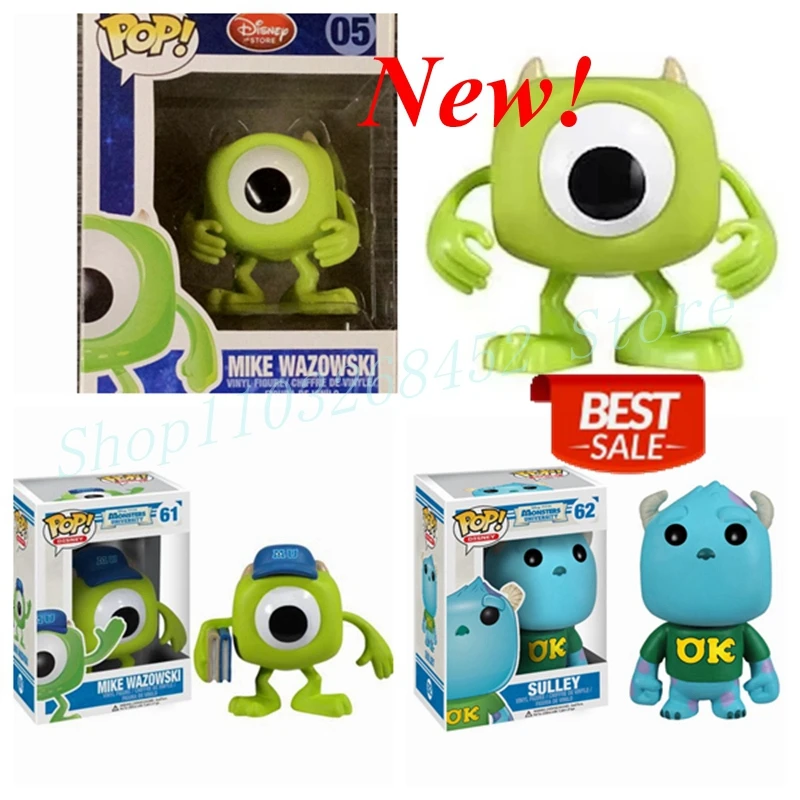 2024 Nové Funko Pop Monsters University Disney #05 Mike Wazowski #61 Sulley #62