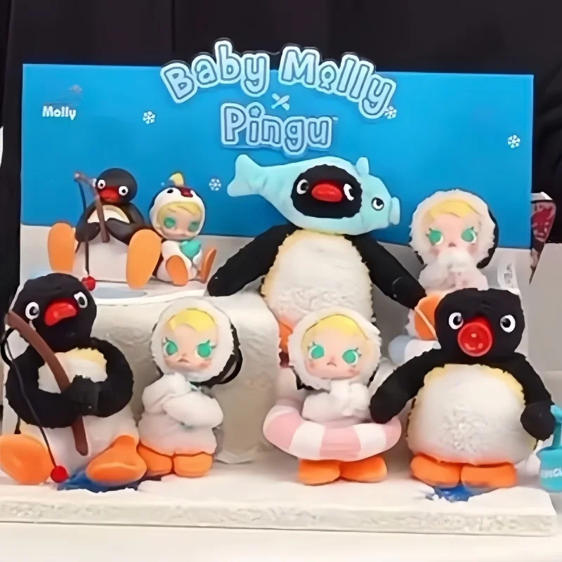 2024 Nové horúce originálne dieťa Molly x Pingy Happy Fishing Series Molly Collection Figuring Model hračky Girls Girling Birthday Darčeky