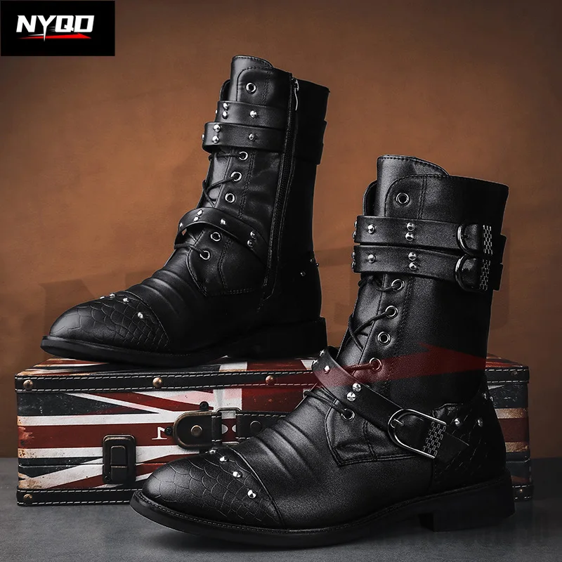 2024 NOVÉ Mid Barrel Boots Honory Boots Motocykel Pánske topánky Motáž motocykla topánky botas moto 37-45-lito moto topánky