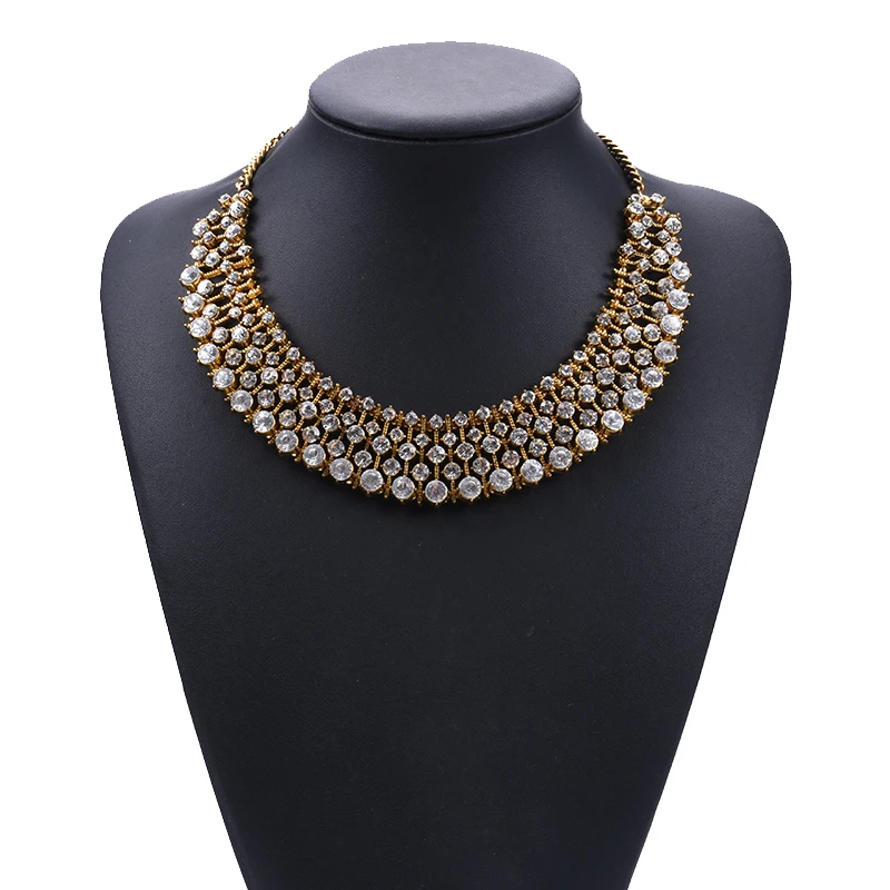 2024 Nové móda Indické vyhlásenie veľkého golieru Choker náhrdelník Ženy Vintage baroková kate princezná veľká podbradník šperky náhrdelníka
