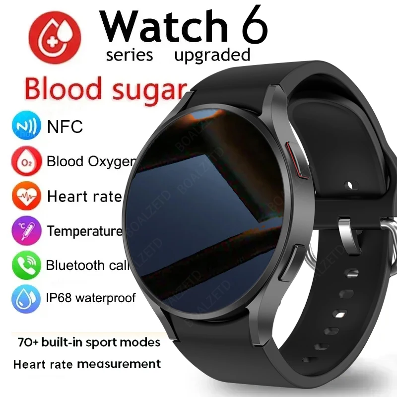 2024 Nové pre Samsung Galaxy Watch 6 Classic Smart Watch Men Women Bluetooth Call HD AMOLED Voice Call NFC GPS Sports Watches M10