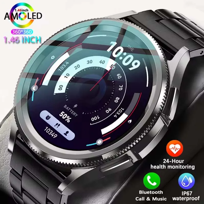 2024 Nové pre Samsung Galaxy Watch 6 Classic Smart Watch Women Men Sports Fitness Health Witerprood Bluetooth Call Smartwatch