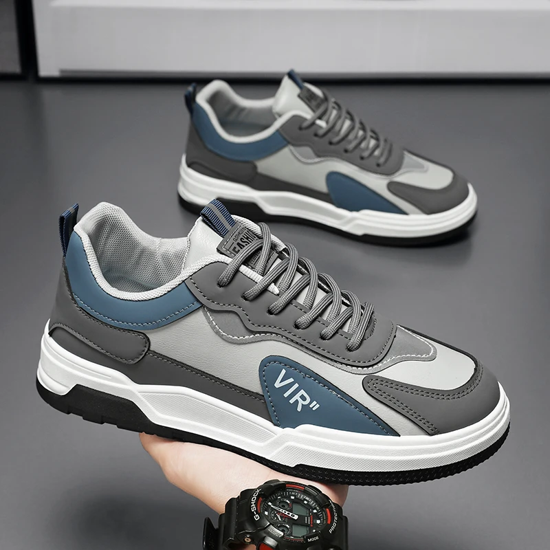 2024 Nové pánske topánky Kožené príležitostné topánky Horúce predajné mužské tenisky Trend doska topánky pre mužov Lace Up Tennis Shoe Zapatillas Deporte