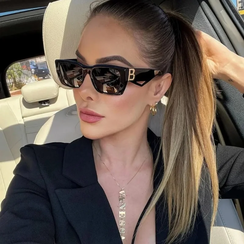 2024 Nové slnečné okuliare Módne slnečné okuliare Ženy osobnosť B Slova Trend Slnečné okuliare Ins Slnečné okuliare Dámy Gafas de Sol Mujer