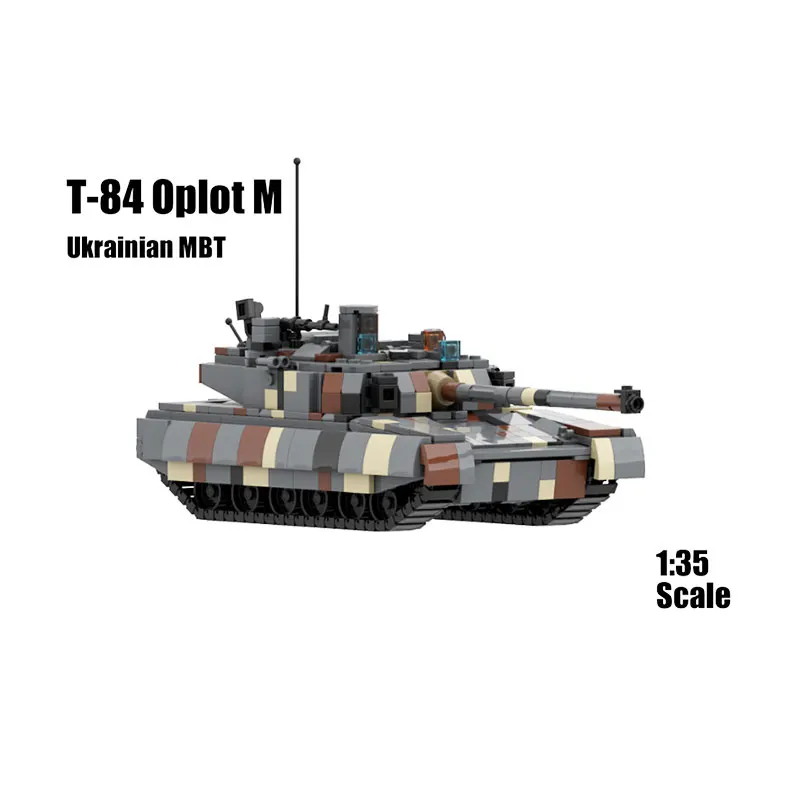 2024 Nové stavebné bloky druhej svetovej vojny II Vojenská zbraň T-84 Ukrajinský MBT 1:35 Model Model Puzzle Vzdelávanie tehly MOC Hračky Vianoce darček