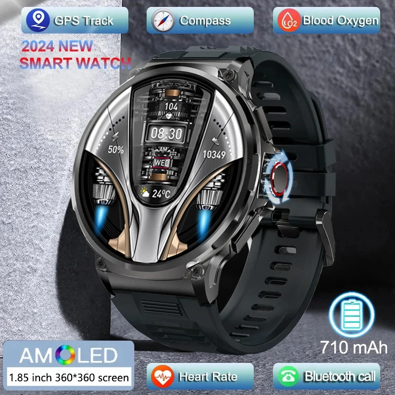 2024 Nové vonkajšie GPS Track Smart Watch Men 1,85 