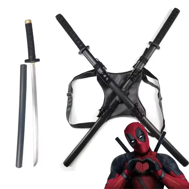 2024 NOVÝ 61 cm Deadpool Katana Pu Anime Soul Soul Sword Samurai Knife Ninja Sword Cosplay Weapon Weapon for Youth Toys Boy Gifts