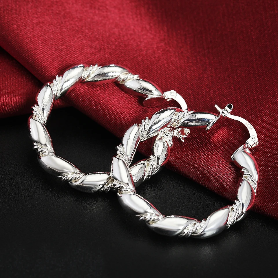 2024 NOVÝ 925 Sterling Silver Vynikajúci skrútený pár módne náušnice pre dámske