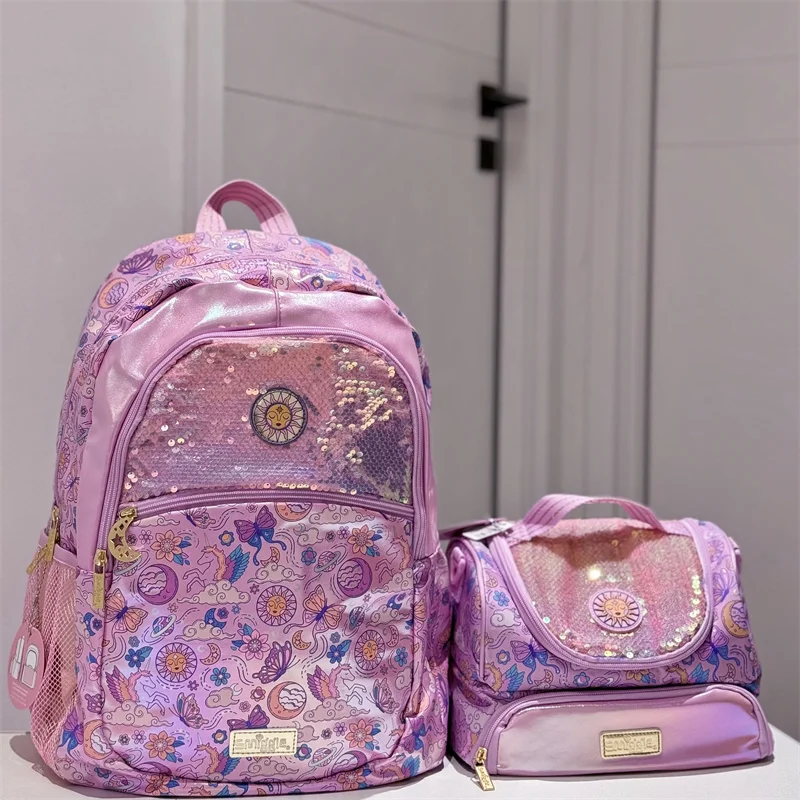 2024 NOVÝ AUSTRÁLNA ŠKOLSKÁ ŠKOLA ŠTUDENTSKÁ TASKÁ ŠTUDENTA PARIERSKÉ PODROBNOSTI PINK GLITTER Slnko bohyňa batoh obedu BAG STUDENT DIVAL