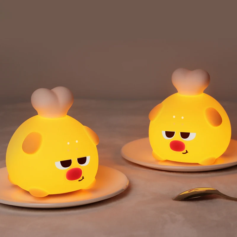 2024 Nový dotykový senzor nočné svetlo kawaii karikatúra 3 režimy silikónová lampa pre domácu spálňu dekorácie detský darček