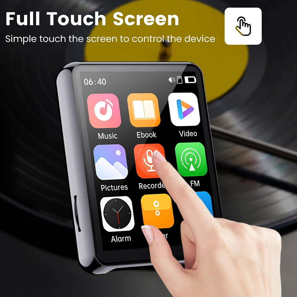 2024 NOVÝ HIFI MP3 prehrávač Hudobný reproduktor Full Touch Screen FM/Reproduktor/rekordér prenosný MP4 VIDEO prehrávač mp3 плее NO SD karta
