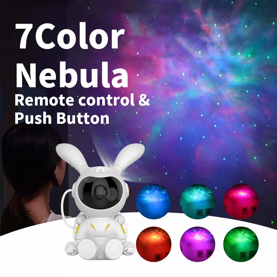 2024 Nový hviezdny obloha projektor Rabbit Projector Spálňa nočné svetlo premietanie svetlo Starry Sky Night Light Projection Toy Girl B Girl B Girl B