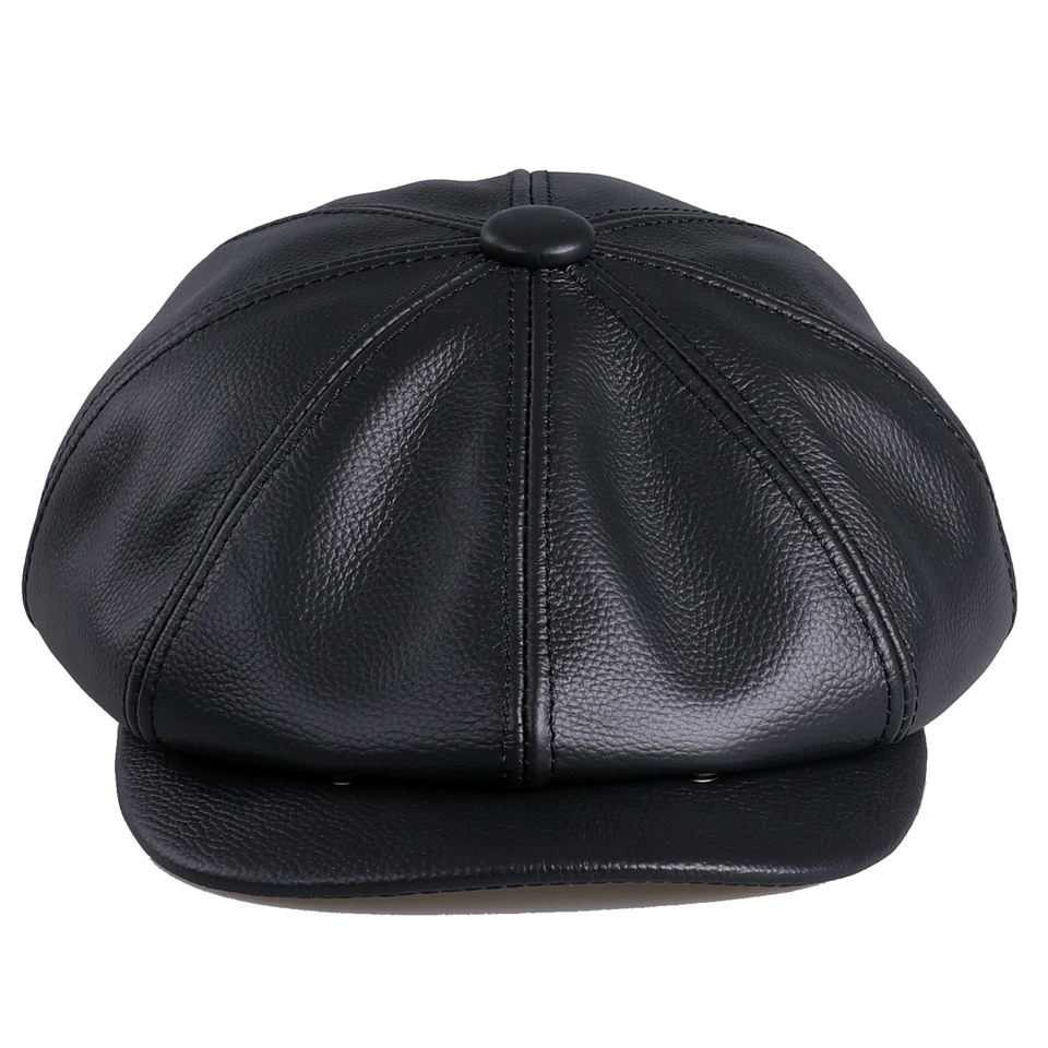 2024 NOVÝ MUŽNÝ NEWSOBE PLATNÝ KAPOVÝ KAPOVÝ KAPOVÝ KAŽDÝ PREMIUM Originálny cowhide Leather 8 Panel Gatsby Ivy Golf Cabbie Hat