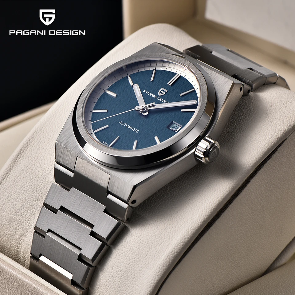 2024 Nový pagani dizajn 40 mm mužské automatické mechanické hodinky NH35A MOHE SAPPHIRE ZRESTNENIE OCELNÉHO ZÁKLADY