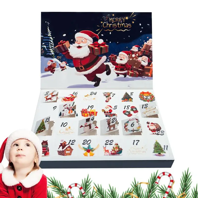 2024 Nový prekvapivý darčekový adventný kalendár prázdne boxy, ktoré vyplnia 24 dní odpočítavanie kalendárov vianočné darčeky pre deti