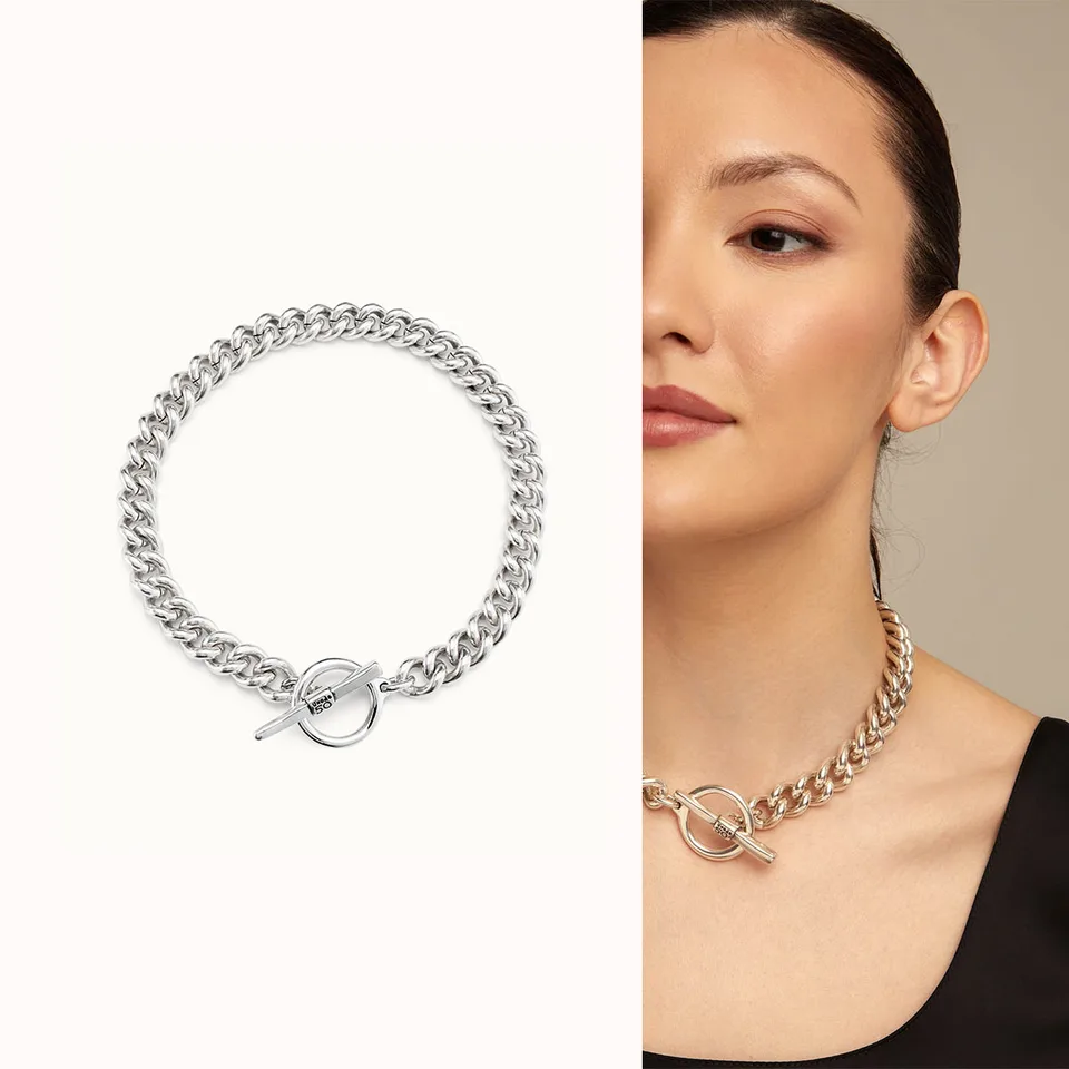 2024 Nový produkt Uno de 50 šperkov móda luxusné strieborné pravidlo Round Buckle Simple Elegantný elegantný náhrdelník