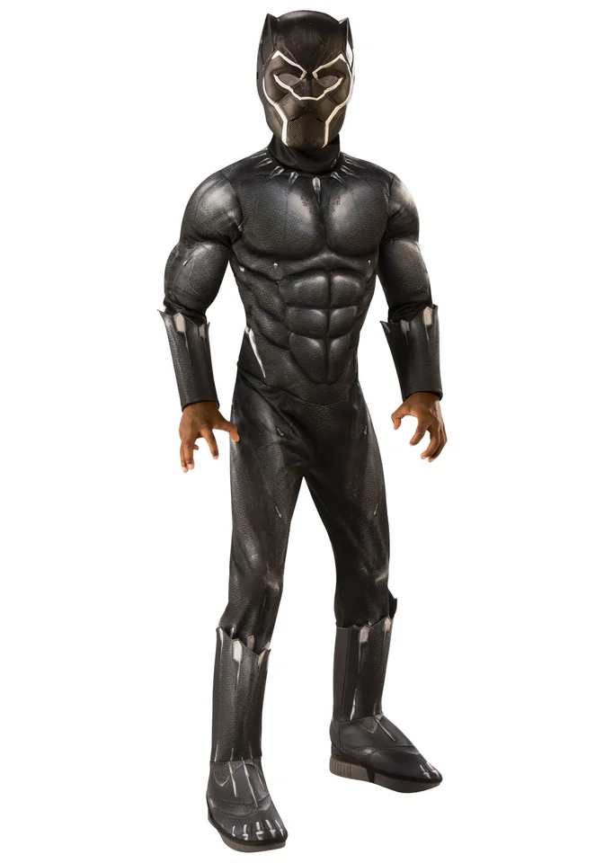 2024 Nový príchod detský čierny sval kombinézy s kostýmom Mask Panther