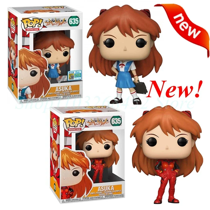2024 Nový príchod Funko Pop Evangelion Asuka #635 Langley Soryu Action Figure Model Vinyl Dolls Hračky na darček k narodeninám Darček