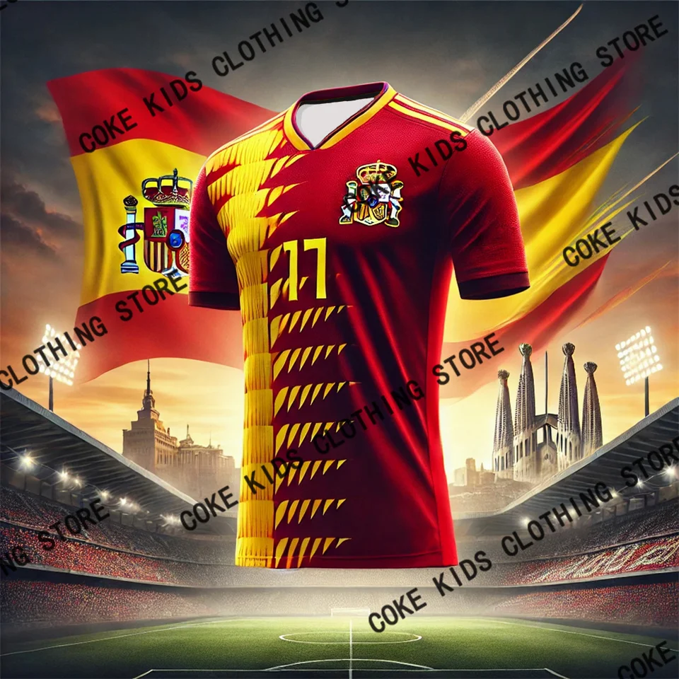 2024 Nový príchod Španielska Národná vlajka Innovation AI Football dres pre dospelých Kids letný futbalový výcvik odpusti
