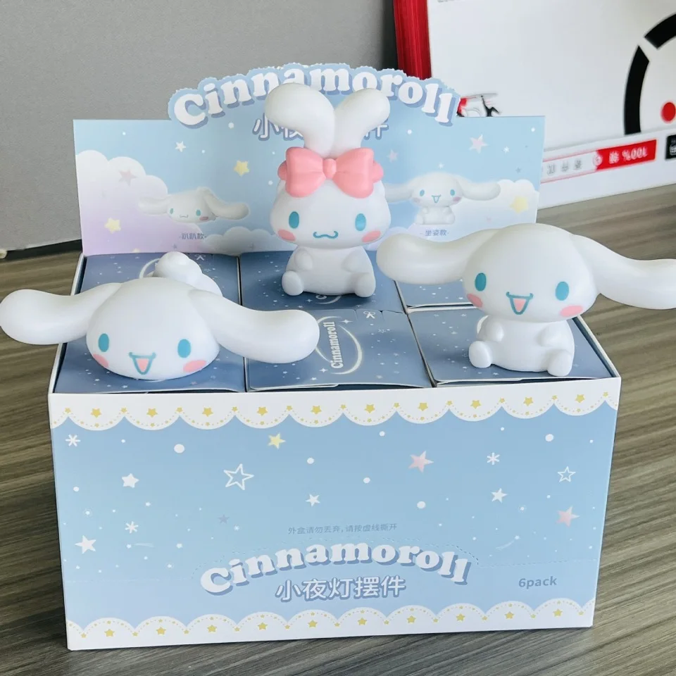 2024 Nový Sanrio Blind Box Kawaii Cinnamoroll Figures hračky Light Night Night Home Decorácie pre fanúšikov Deti vianočný darček