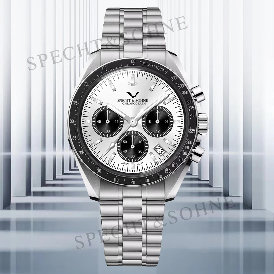 2024 NOVÝ SPHT & SOHNE LUXURY Pánsky prieskum Planet Planéta z nehrdzavejúcej ocele Japanese VK63 Quartz Watch 50 me