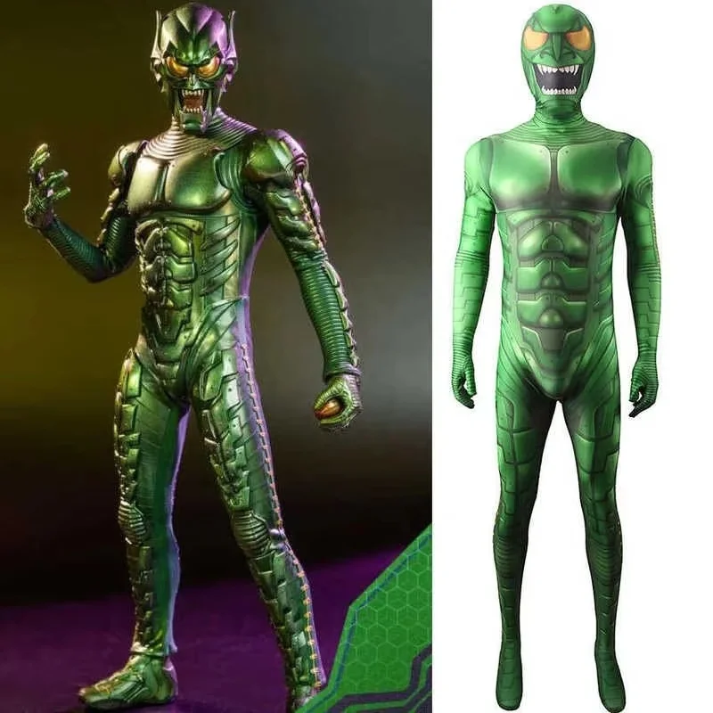 2024 Nový Spiderman Green Goblin Consumsuit Zentai Cosplay kostým Peter Parker Bodysuit Holland Halloween Cosplay Party