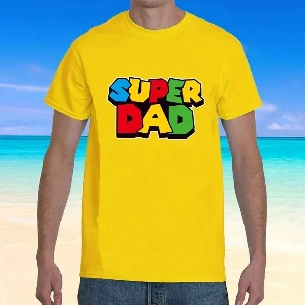 2024 NOVÝ Super Dad Summer Tričko Super Dad Men Tričko Darca Deň otcov