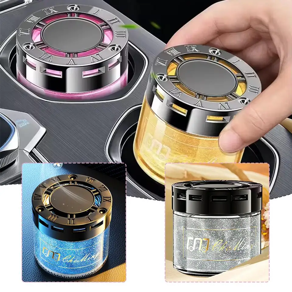 2024 Nový tečúci piesok Solid Fragrance Aromaterapia koncový dekorácia logo vysoké sedadlo Aromaterapeutické auto osvieženie automobilu U4R4