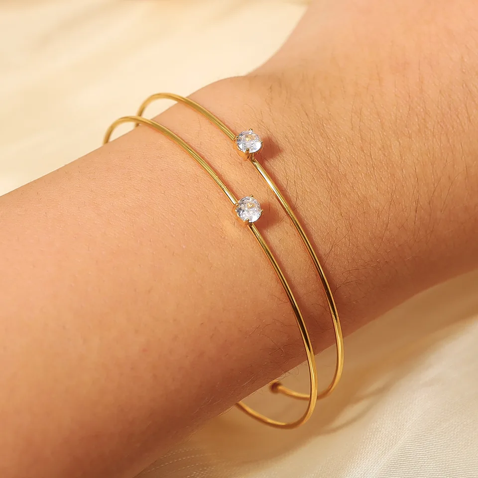 2024 NOVÝ TRENDY SNDY OKLUCH DIAMOND MOISSANIT NEHODLESNÁ OCELA CZ THIN OTVORENÉ CUFF BALLE BUNGLEBLAND FLADESLY SOLITAIRE ŠPECKY