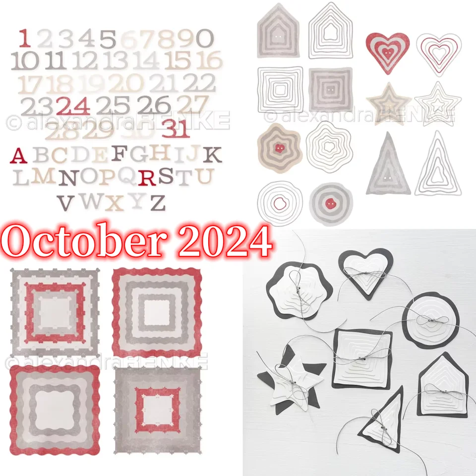 2024 Nový tvar abecedy Zbierka Zbierka kovových rezov pre DIY Scrapbook Craft Decortat Card Supplies Handcraft