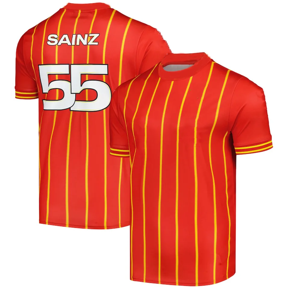 2024 Nový tím Carlos Sainz Futbalový dres módny neformálny priedušný rýchly sušenie krátke rukáv