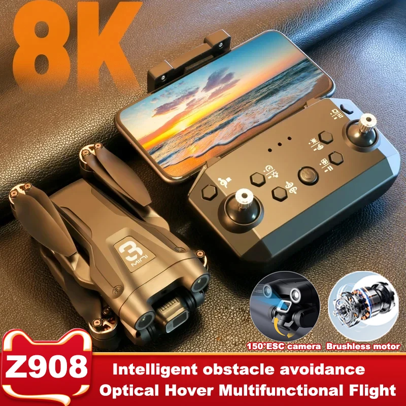 2024 Nový Z908 DRON Professional 8K Dual Camera 5G FPV Brushless Motor Prekážk