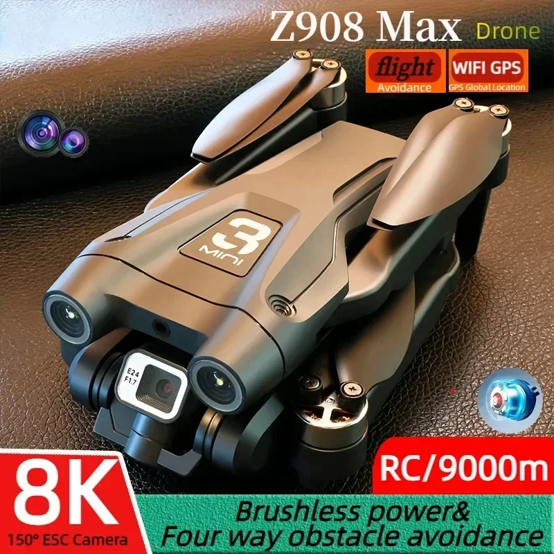 2024 Nový Z908Max Nový duálny fotoaparát 8k s GPS Profesionálnym WiFi FPV Prekážk
