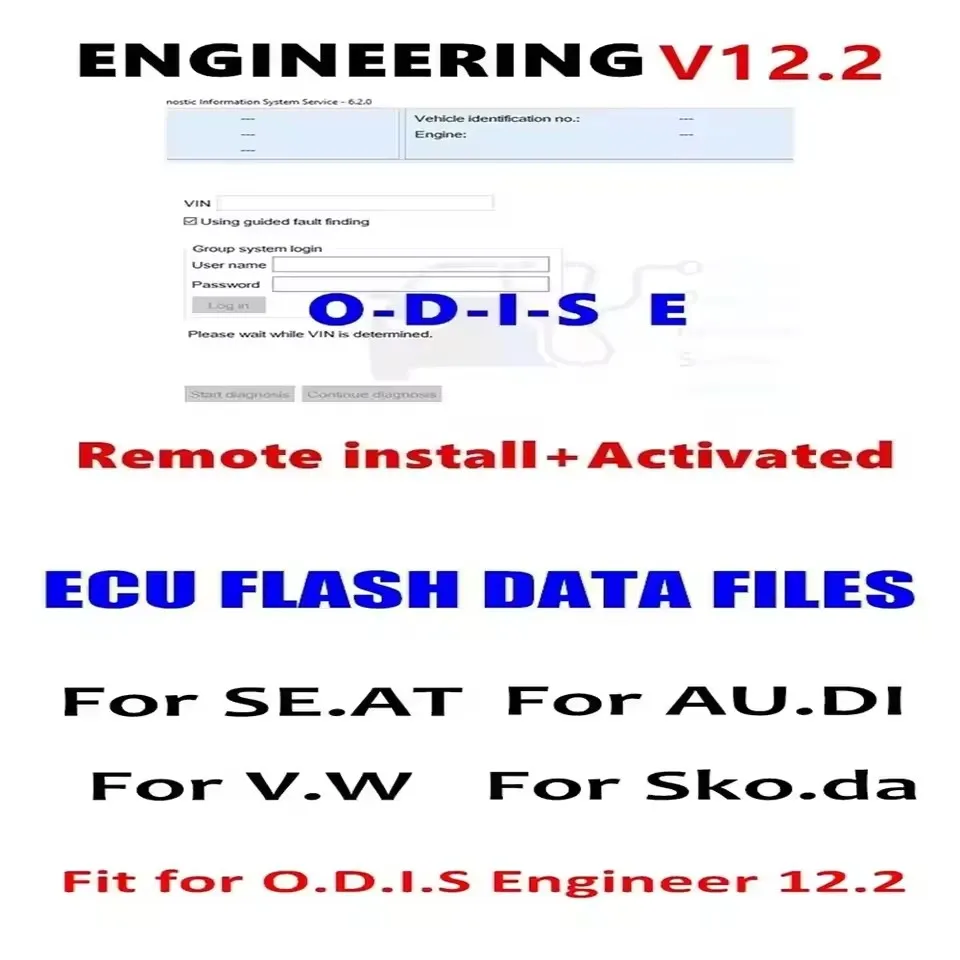 2024 ODIS Engineering FlashDaten ECU Firmware Flash Data Files VW A.UDI pre S.AEA FOR S.koda + ODIS-E V12.2.0