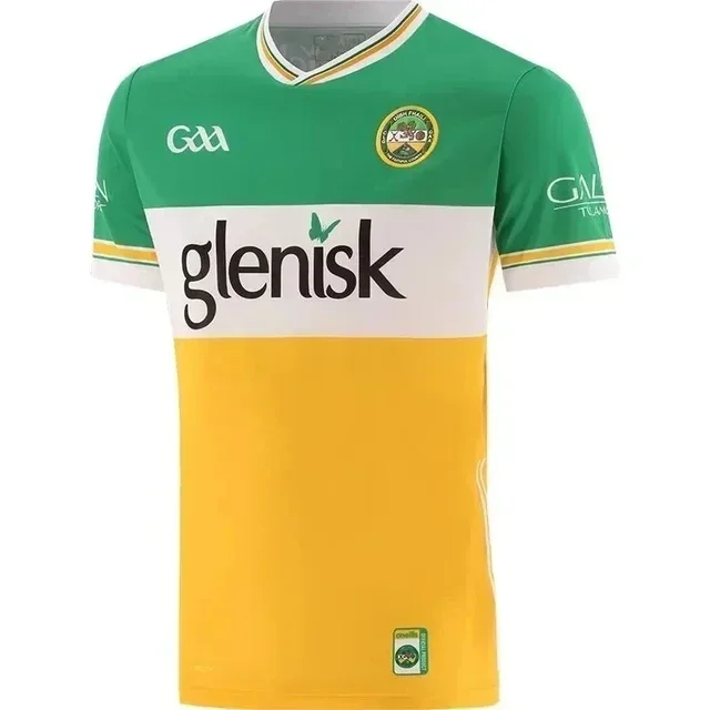 2024 Offaly GAA Home Jersey Tirkera Mens Rugby Jersey Veľkosť: S-5XL (vlastné meno a číslo)