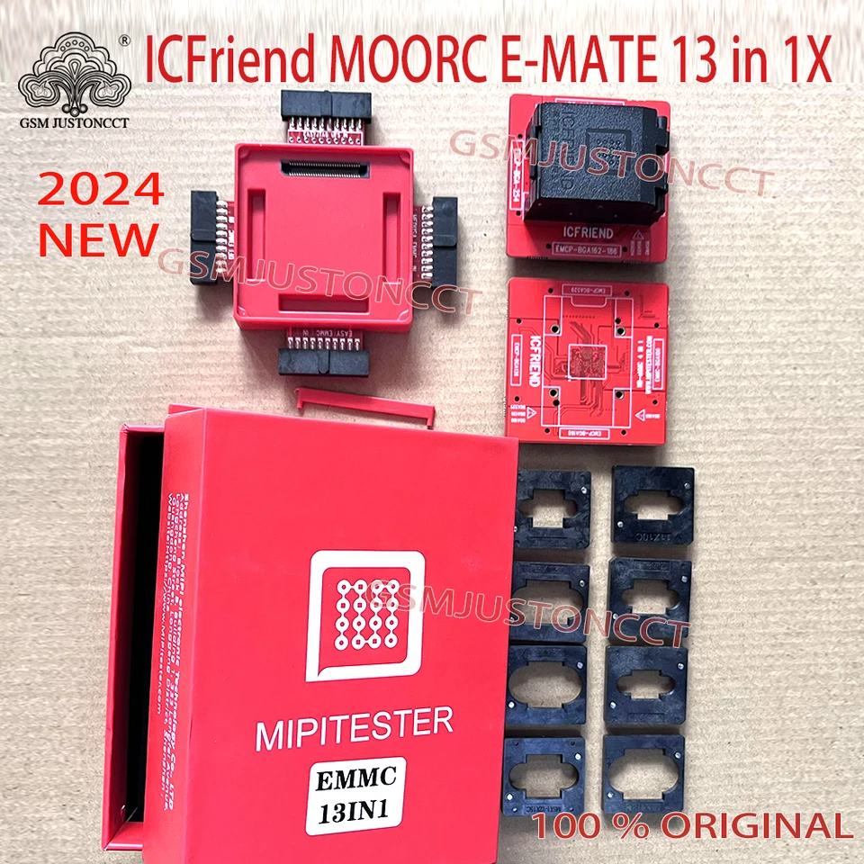 2024 Original ICFriend MIPITESTER MOORC E-MATE XE Mate Pro Box EMMC BGA 13 v 1 podpora 100 136 168 153 169 162 186 221 529 254