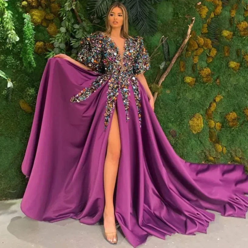 2024 Party Evening Dress Ženy Sexy hlboké výstupné flicky bankety plesové šaty Vestidos de Fiestas Elegantes Mujer Woman Clothing
