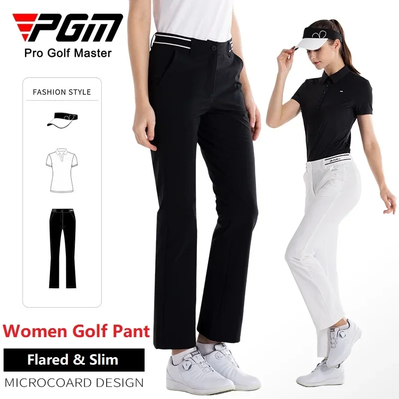 2024 PGM Ženy rozšírené golfové nohavice High PAist Slim Golf Pants Dámske letné jarné športové nohavice mäkké elastické tepláky