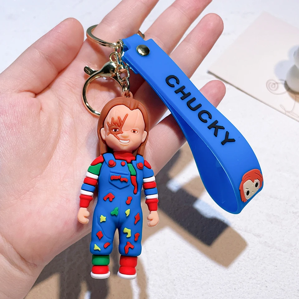 2024 Populárny nový kreatívny horor Keychain Halloween Chucky Doll Pendant Car prívesok dekorácia pár darčekov pre deti