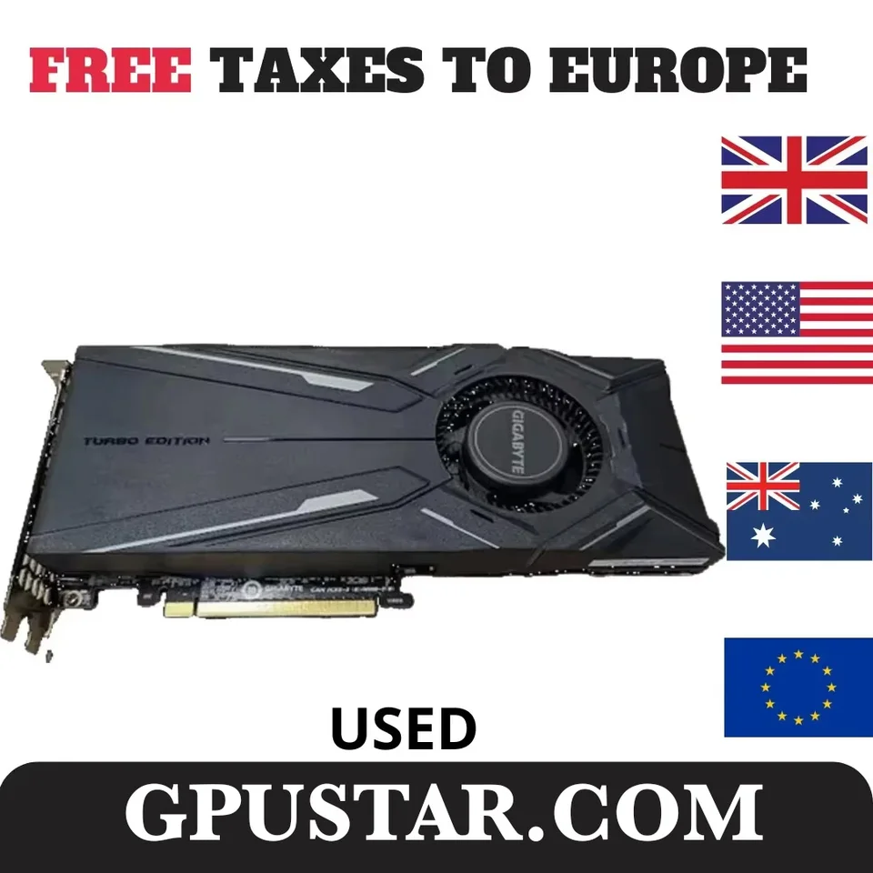 2024 použité gigabyte rtx 2080 Ti 11GB Turbo Edition GDDR6 352-bit GV-N208TTURBO-11GC