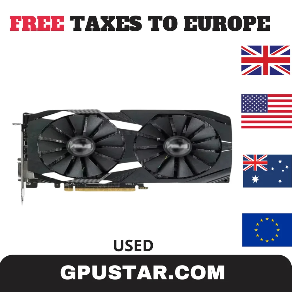2024 použité grafické karty ASUS AMD RX 590 8 GB GDDR5 Mining GPU grafická karta 256bit počítača RX590