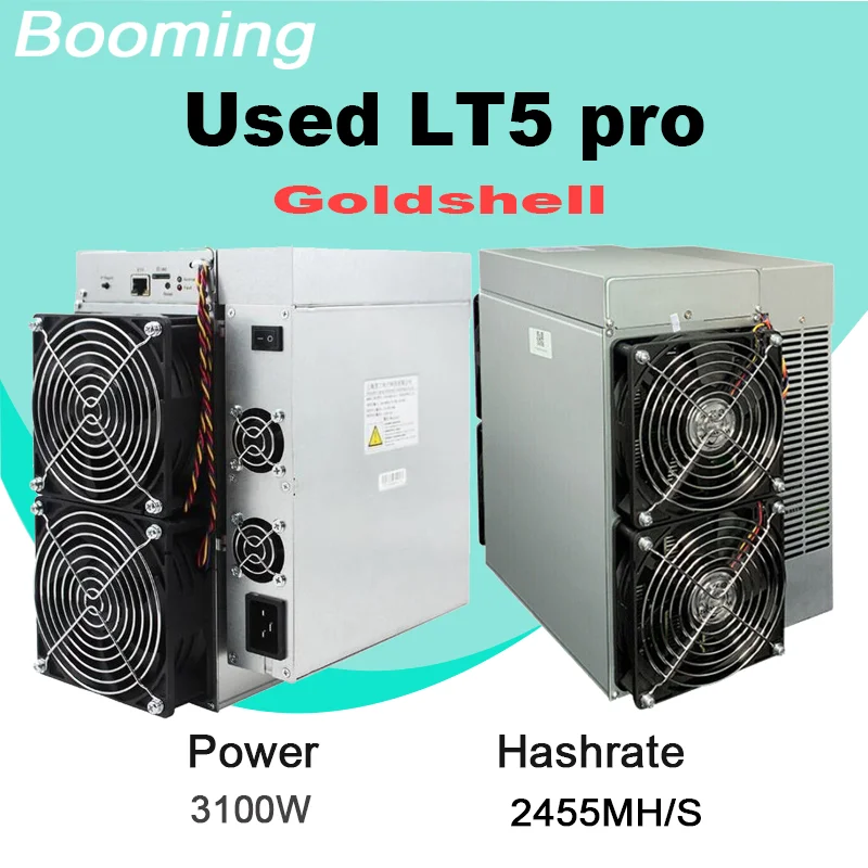 2024 Použitý Goldshell LT5Pro 2,45 GH/S LTC Doge LT5 Pro 2455MH/S 3100W SCRYPT Mining ASIC DOGECOIN + LITECOIN MINER