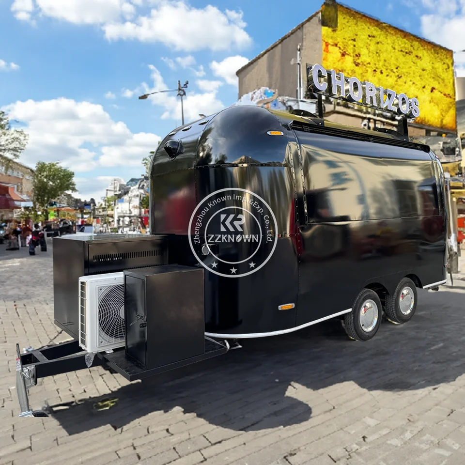 2024 Prispôsobené americké móda Plne vybavené BBQ Concesia Trailer Food Truck Restaurant Snack Airstream Food Cart maloobchodný predaj