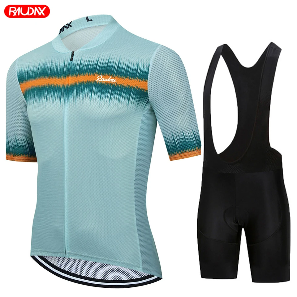 2024 Raudax Men Jersey Sady s krátkym rukávom Ropa Ciclismo Hombre Letné cyklistické oblečenie triatlon bryndá